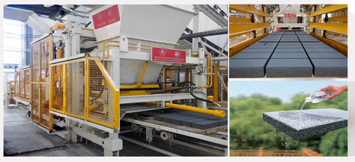 廣西用戶實(shí)地考察銀馬透水磚機(jī)，因?yàn)閷I(yè)，所有選擇