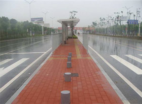 透水磚應(yīng)用于徽州大道
